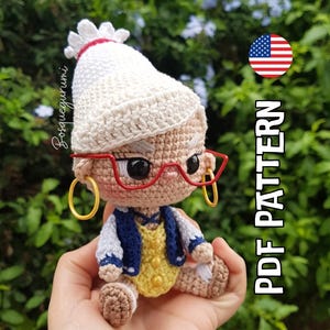 Amigurumi Pattern: Supernatural lady crochet doll [ENGLISH] Anime inspired crochet plush doll