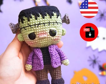Padrão Frankenstein amigurumi - padrão PDF de crochê [INGLÊS]