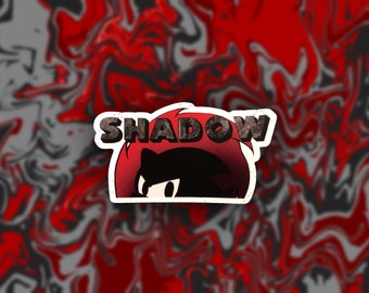 Sticker | "Shadow The Hedgehog Peeker" | Retro Gaming | Decal for Phone, Laptop, Etc | Personalize your Items | 2 x 3 Inch | Die-Cut