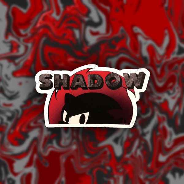 Sticker | "Shadow The Hedgehog Peeker" | Retro Gaming | Decal for Phone, Laptop, Etc | Personalize your Items | 2 x 3 Inch | Die-Cut