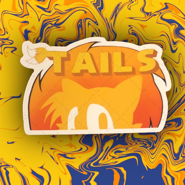 Sticker | "Tails the Fox Peeker" | Retro Gaming | Decal for Phone, Laptop, Etc | Personalize your Items | 3 Inch | Die-Cut