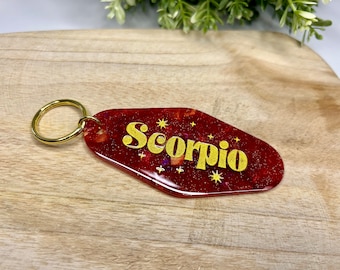 Keychain Scorpio l Zodiac sign l Scorpio l pendant - gift l accessory