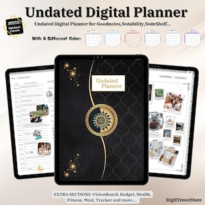 Undated Digital Planner: Goodnotes, Notability, Noteshelf (PDF)