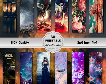 Fantasy Bookmarks Bundle: 30 Unique Designs (Digital Download)