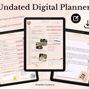 GoodNotes Planner/Undated Digital Planner/Printiable Planner/iPad Planner/Weekly Planner/Daily Planner/Monthly Planner/Notability Planner/
