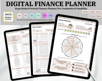 Digital Finance Planner: Budget & Savings Trackers (For Goodnotes/Notability)