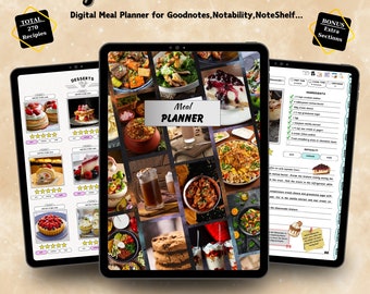 Digitaal receptenboek: maaltijdplanner voor Goodnotes, Notability (pdf)
