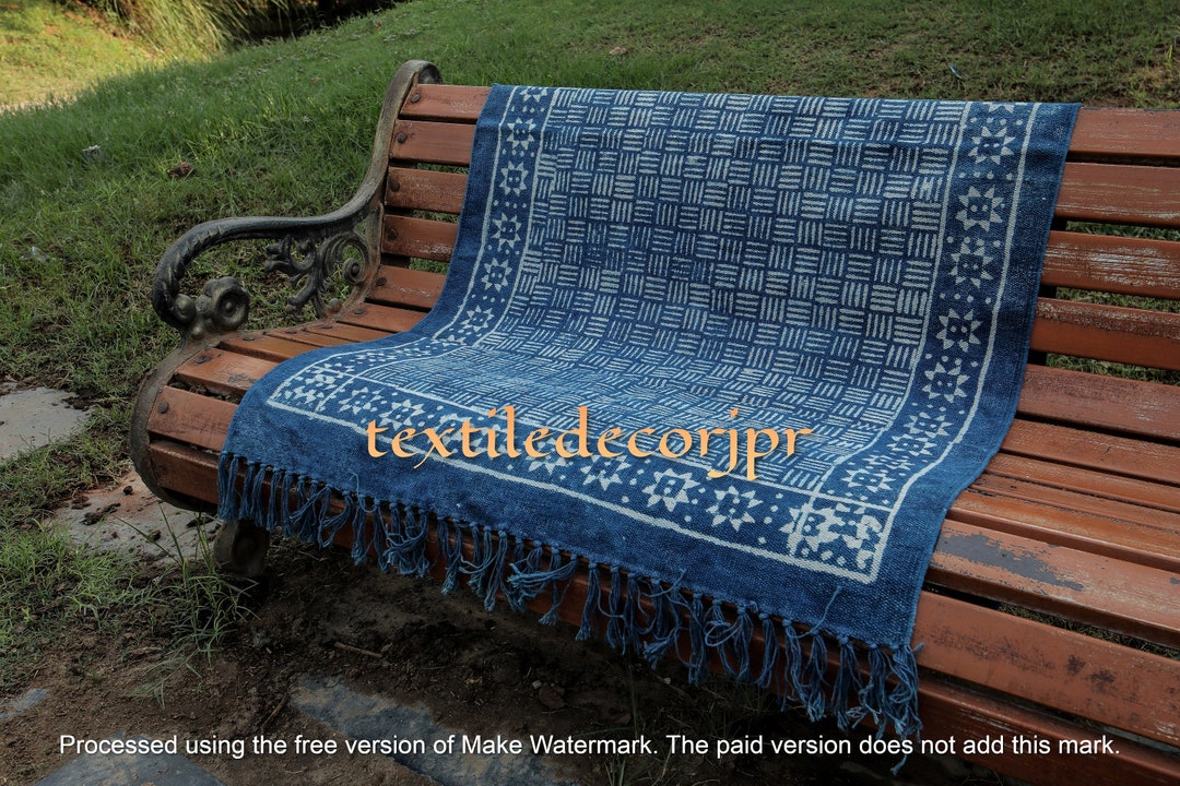 9x12 Feet Boho Indian Rug, Mudcloth Cotton Rug, Hand Block Printed Rug ...