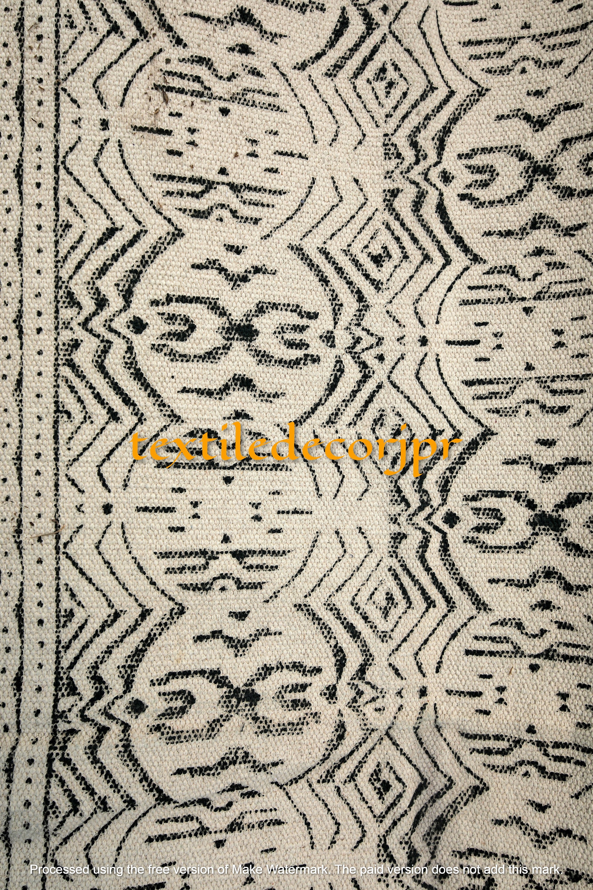 Indian Handblock Print Mudcloth Cotton Rug Dhurrie Rugs for - Etsy