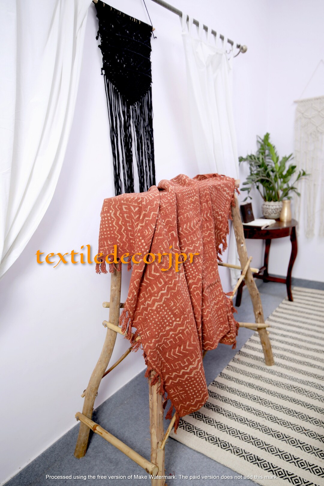 African Mud Cloth Throw 100 Cotton Wrap Blanket Sofa Couch Etsy