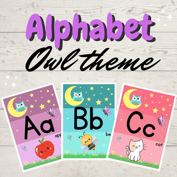 Alphabet Posters / Owl Classroom decor