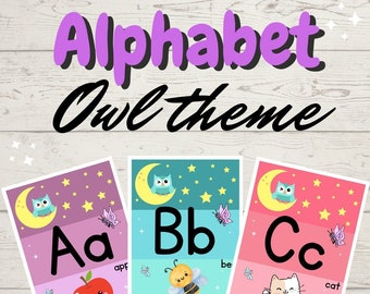 Alphabet Posters / Owl Classroom decor