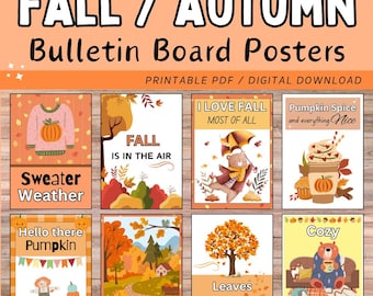 Fall Classroom Bulletin Board Posters / Autumn Décor Posters