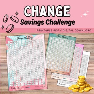 Change Challenge / Savings Challenge / Printable