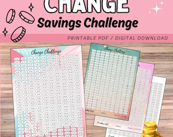 Change Challenge / Savings Challenge / Printable