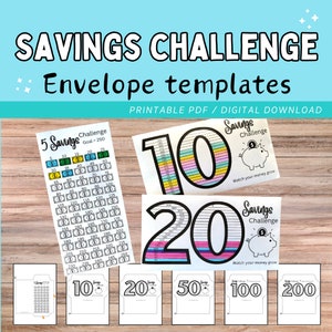 Savings Challenge Envelopes - Printable Download