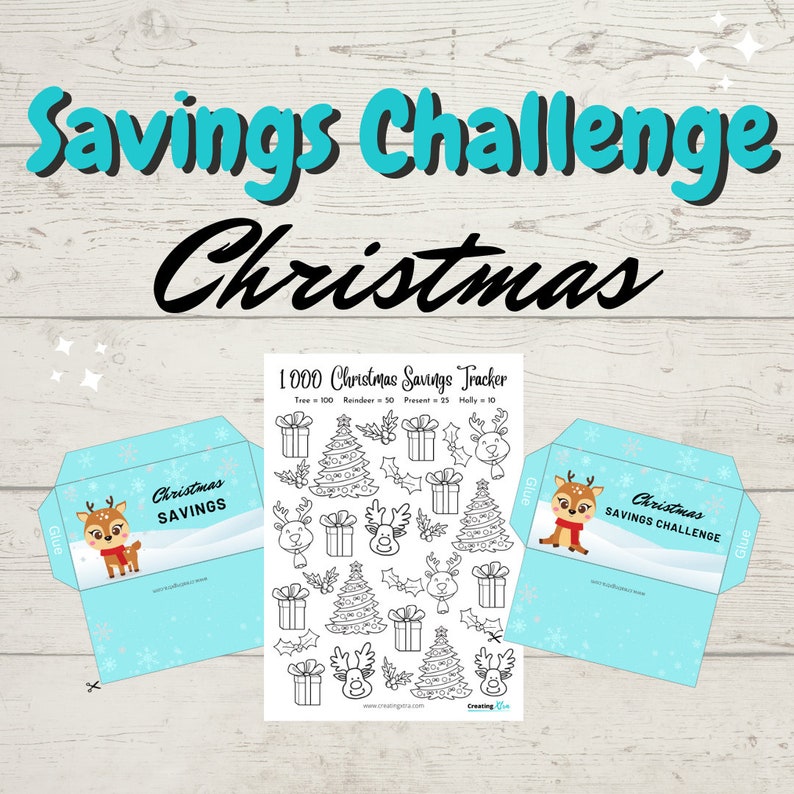 Christmas Savings Challenge / Christmas Envelopes / Savings Envelopes / Christmas Savings ...