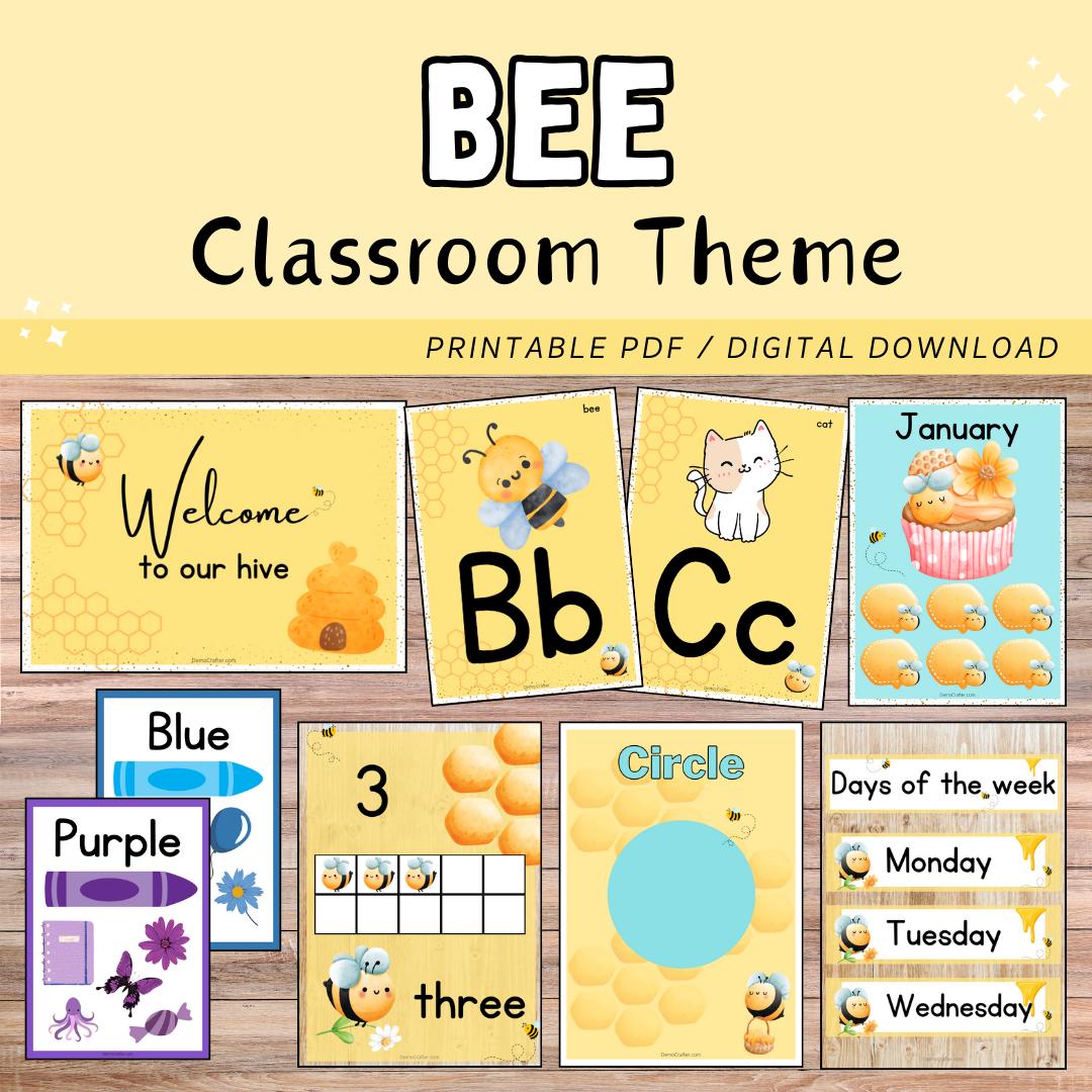 Bee themed Classroom Decor - Printable Bundle