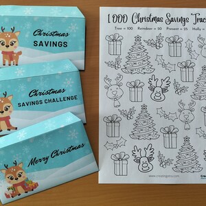 Christmas Savings Challenge / Christmas Envelopes / Savings Envelopes / Christmas Savings ...