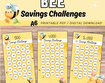 Bee Savings Challenges / A6 / Digital download