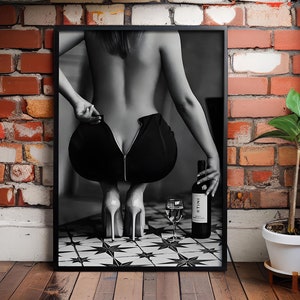 Italian Woman Eating Spaghetti Poster, Black and White Vintage Photo, Pasta Print, Dining Room Decor, Kitchen Wall Decor