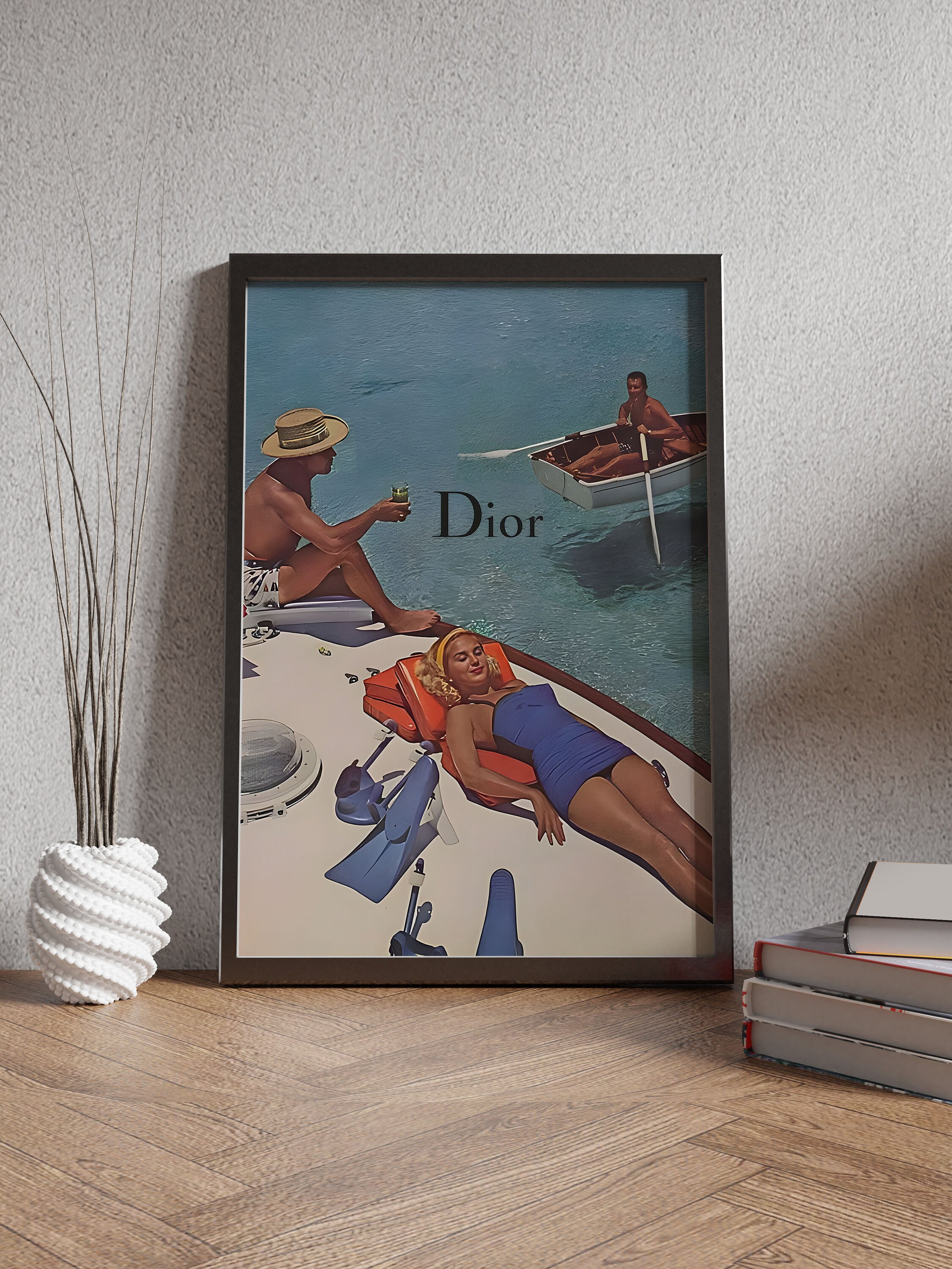 Vintage Dior Poster' Poster, picture, metal print, paint by RockyBalboa