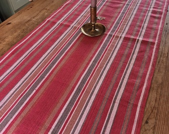 Handwoven linen runner