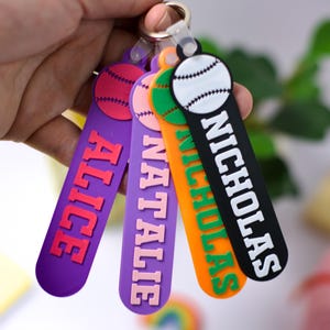 Custom Baseball Keychain: Personalized Team Bag Tag