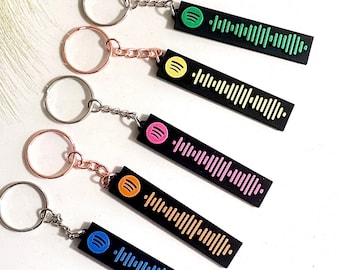 30% OFF Bulk Order - Personalized Music Gift Code Keychain - Custom Keyring, Awesome Gift Ideas