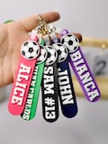Sport Soccer Bag Tag: Custom 3D Printed Personalized Keychain, Custom Soccer, Personalized Soccer, Bag Tag Soccer, Sport Soccer