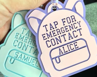 Tap Tag NFC: Tap for Emergency Contact Keychain - The Keychain that Connects Custom Colors