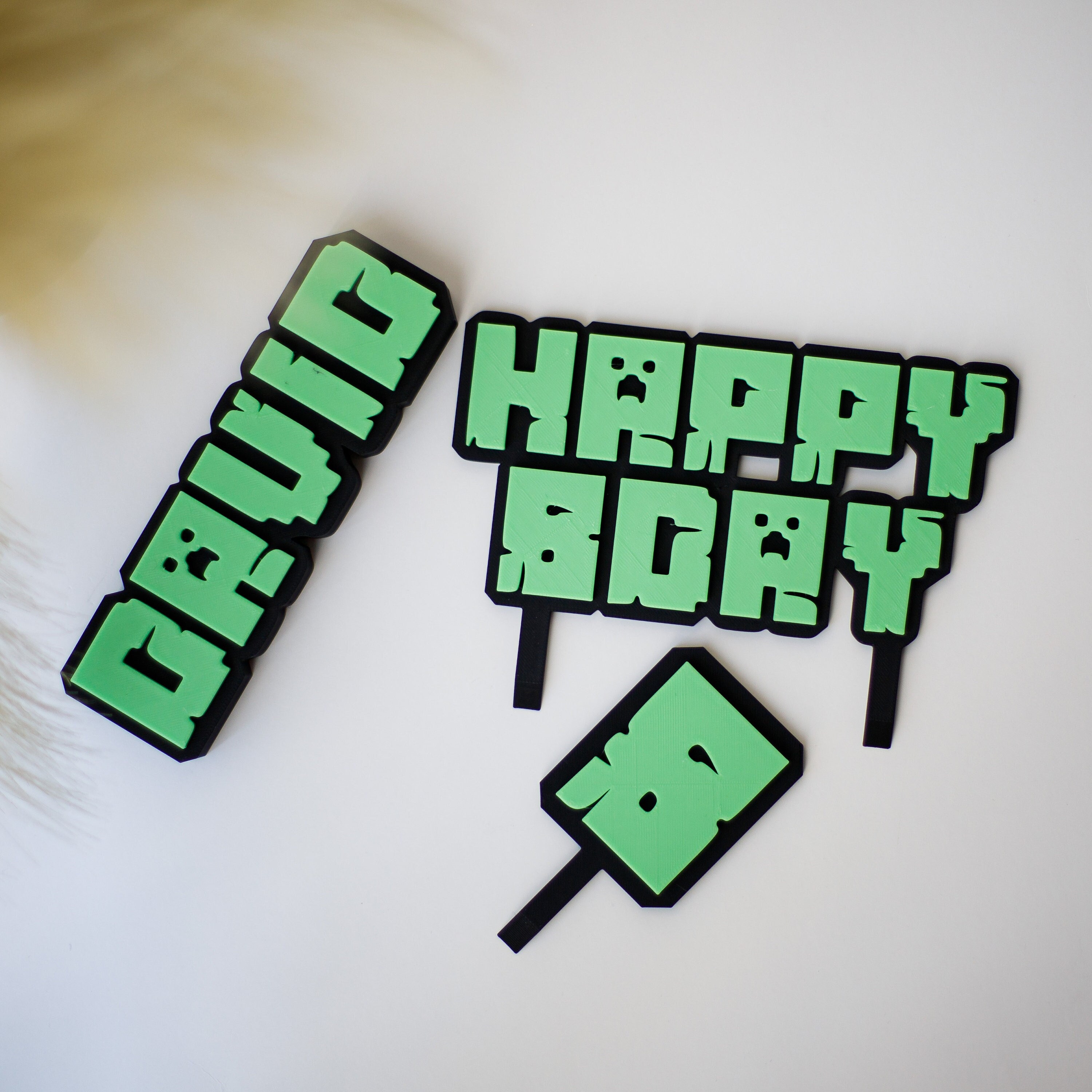 Pixel Adventure Birthday Cake Topper