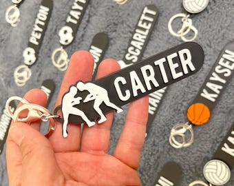 Custom Wrestling Keychain: 3D Printed Personalized Name Tag