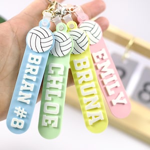 Sport Volleyball Bag Tag: Custom 3D Printed Personalized Keychain, Custom Volleyball, Personalized Volleyball, Bag Tag Volleyball, Sport