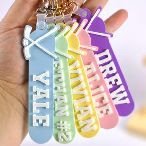 Sport Hockey Bag Tag: Custom 3D Printed Personalized Keychain, Custom Hockey, Personalized Hockey, Bag Tag Hockey, Sport Hockey