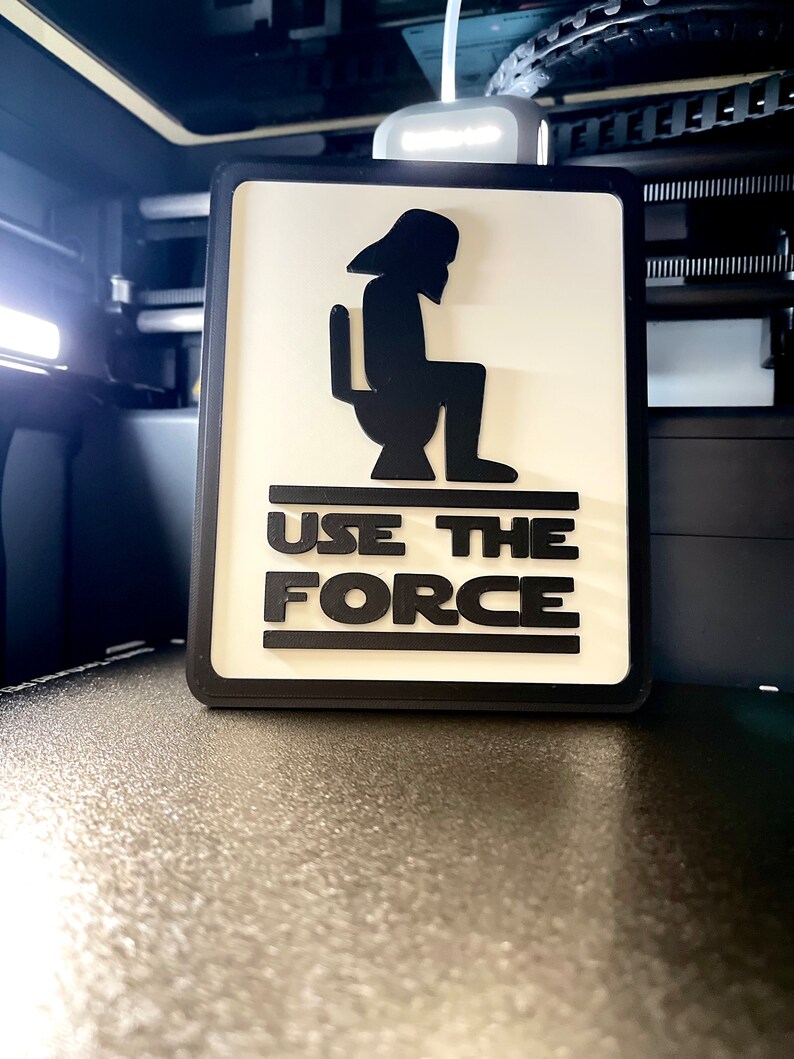 Using The Force Sign Use the Force - Funny Bathroom Sign - Restroom Sign - Etsy