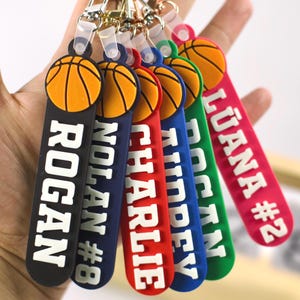 Sport Basketball Bag Tag: Custom 3D Printed Personalized Keychain, Custom Basketball, Personalized Basketbal, Bag Tag Basketball, Sport