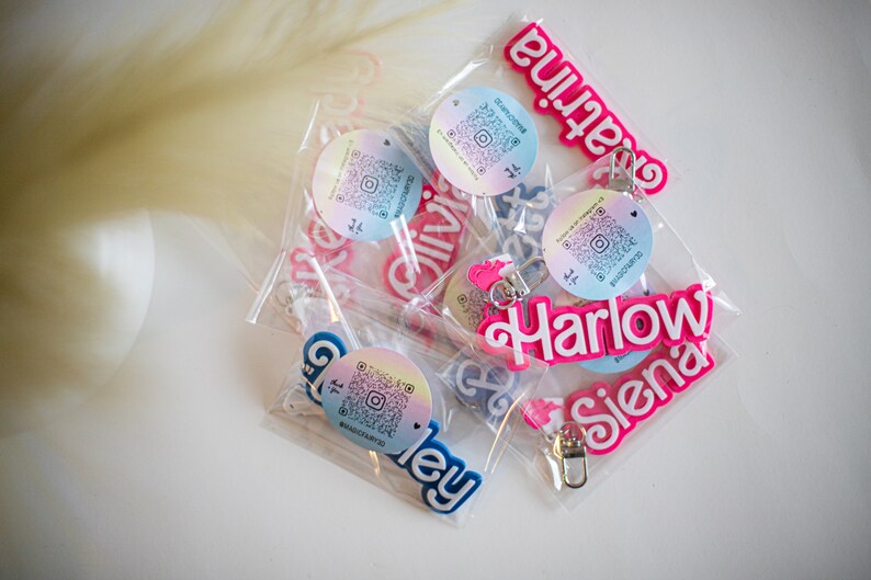 Blue Custom Name Keychain: 3D Printed Backpack Tag - Etsy