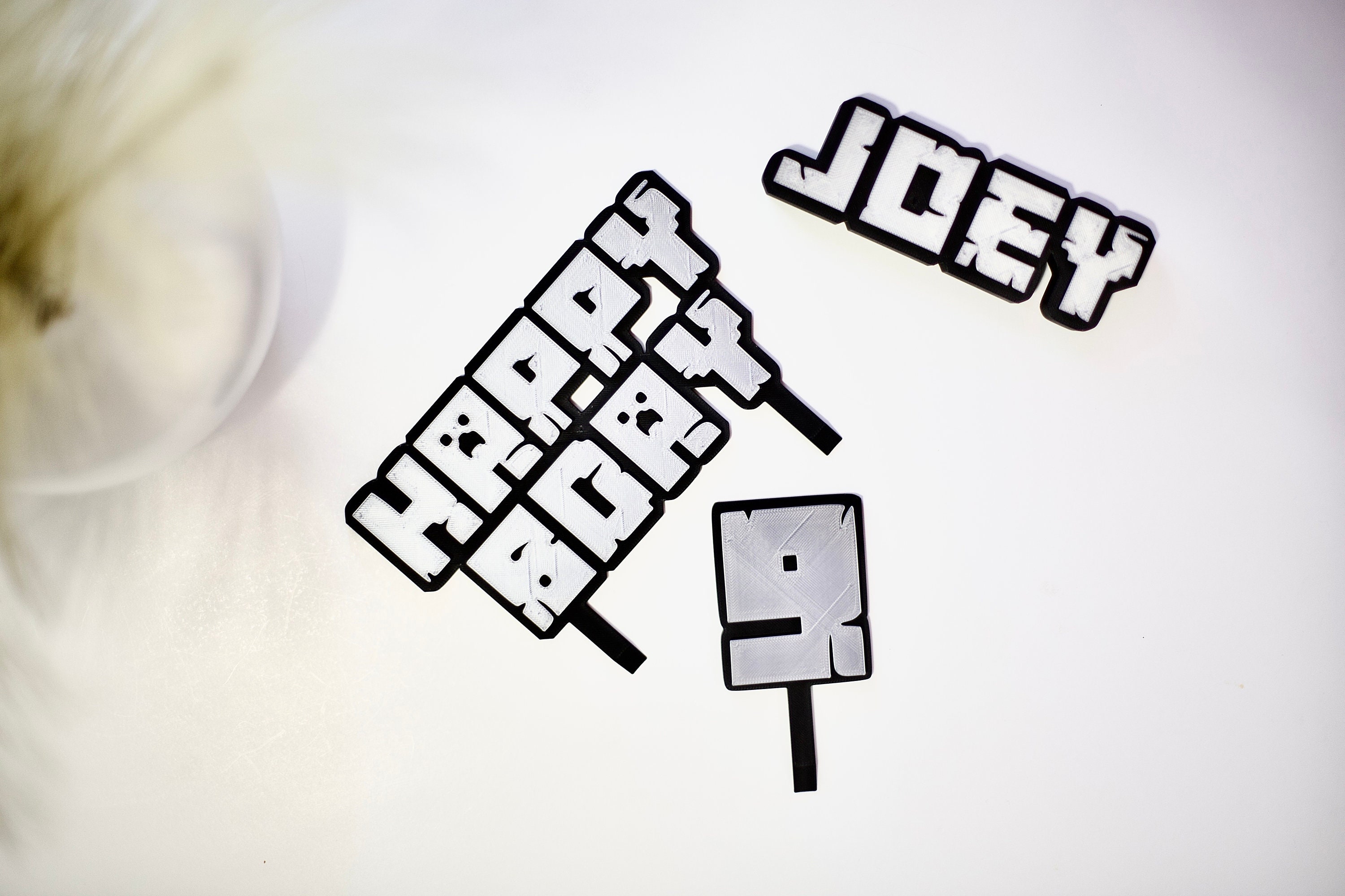Minecraft Cake Topper Set (Topper, Age, Name)
