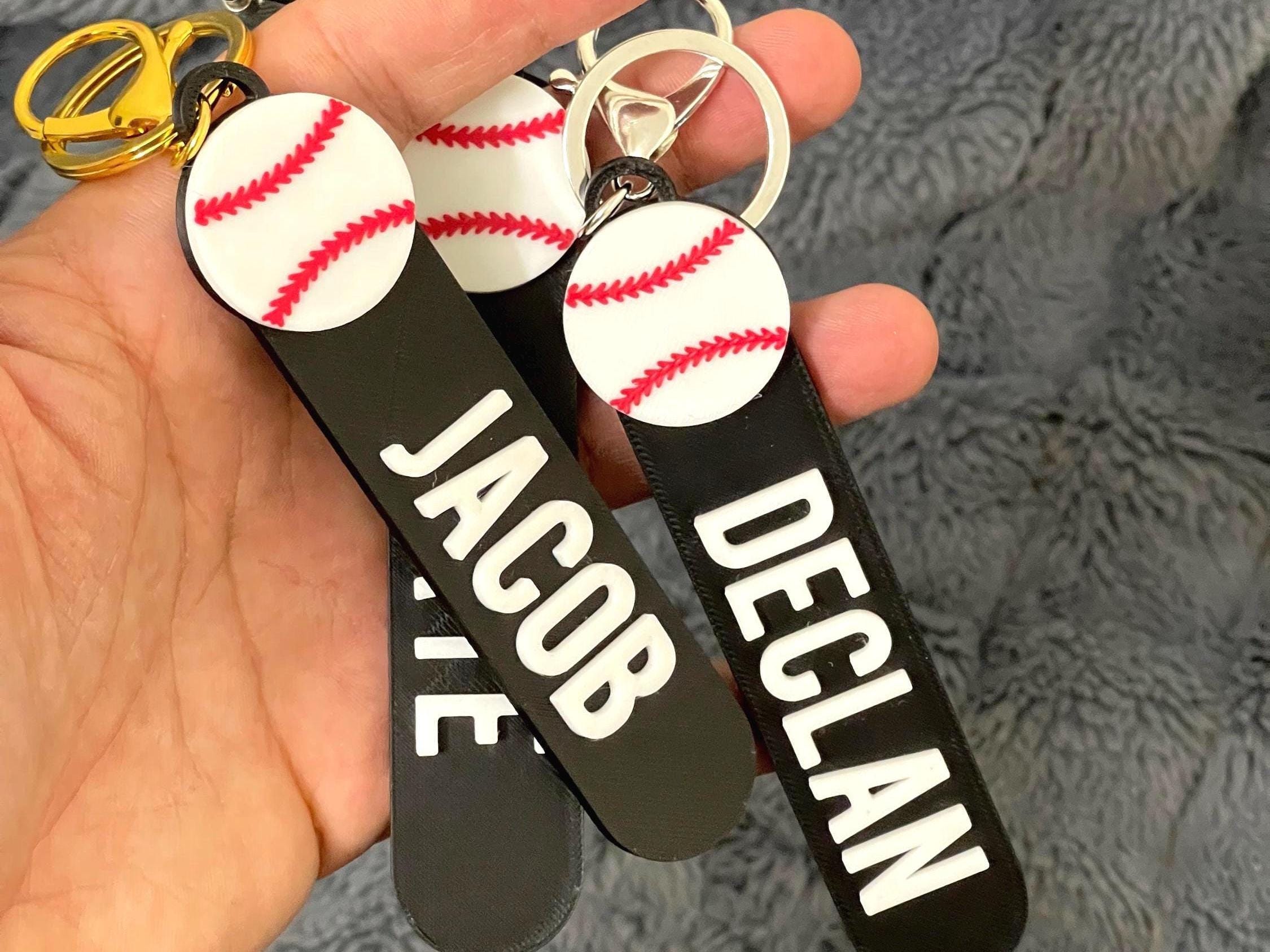 Baseball Keychain personalized name tag bag tag Sports Gift Backpack key chain bag tag name keyring Custom gift for player