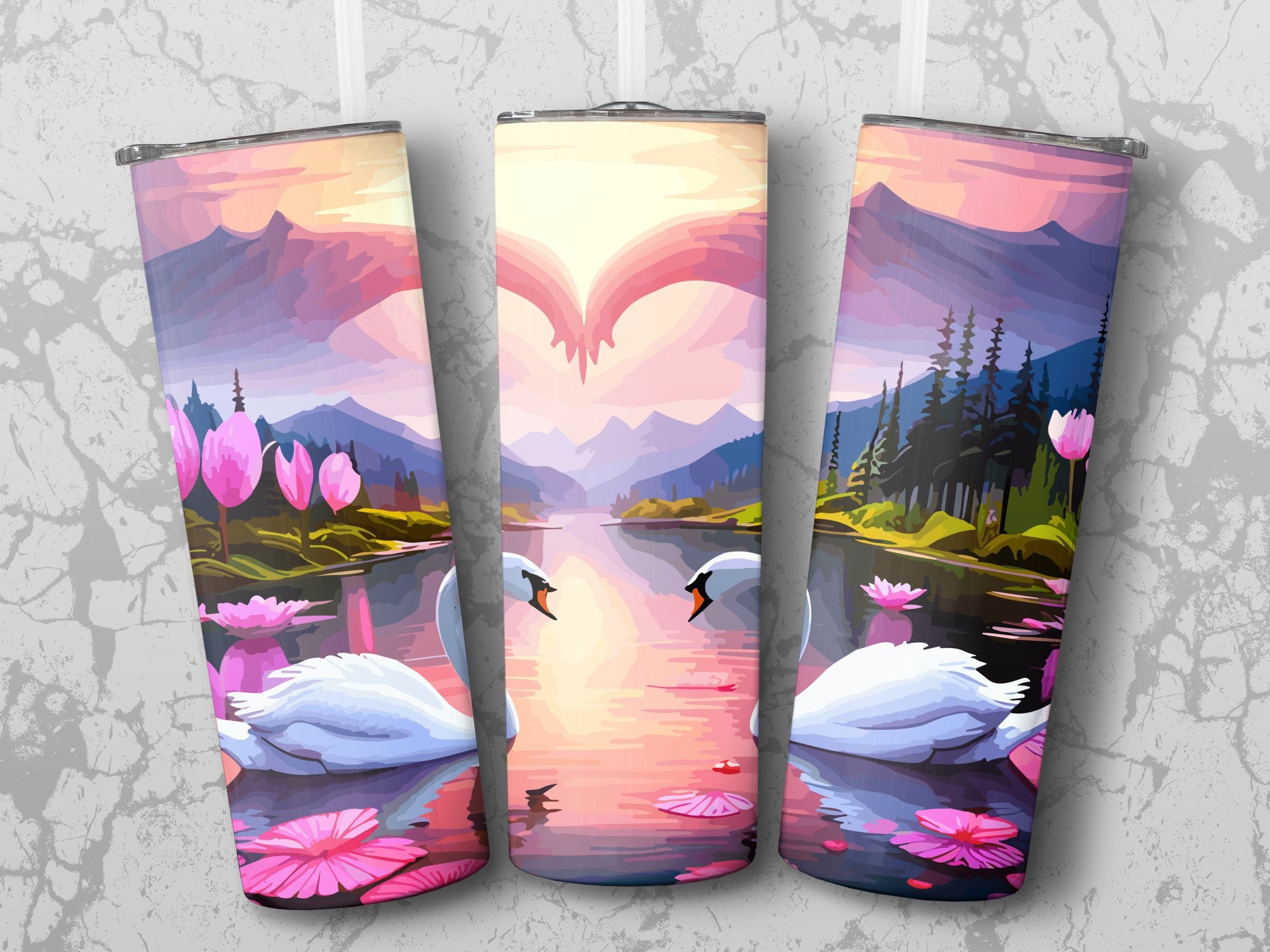 3D Swan Flowers 335