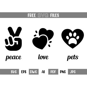Gli animali amano la pace, amante dei cani, amano i cani di pace Svg, download digitale istantaneo - file in formato SVG, dwg, png, pdf, jpeg, ai ed eps inclusi!
