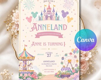Mouse Birthday Invitation, Mouse Theme Invite, Editable Template, Digital Download, Party Fun