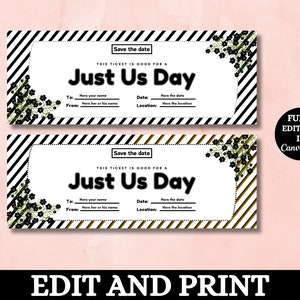Cupón de regalo Love Date / DESCARGA INSTANTE, texto editable / Vale imprimible / Regalo de último minuto / Certificado personalizado / Vale de regalo