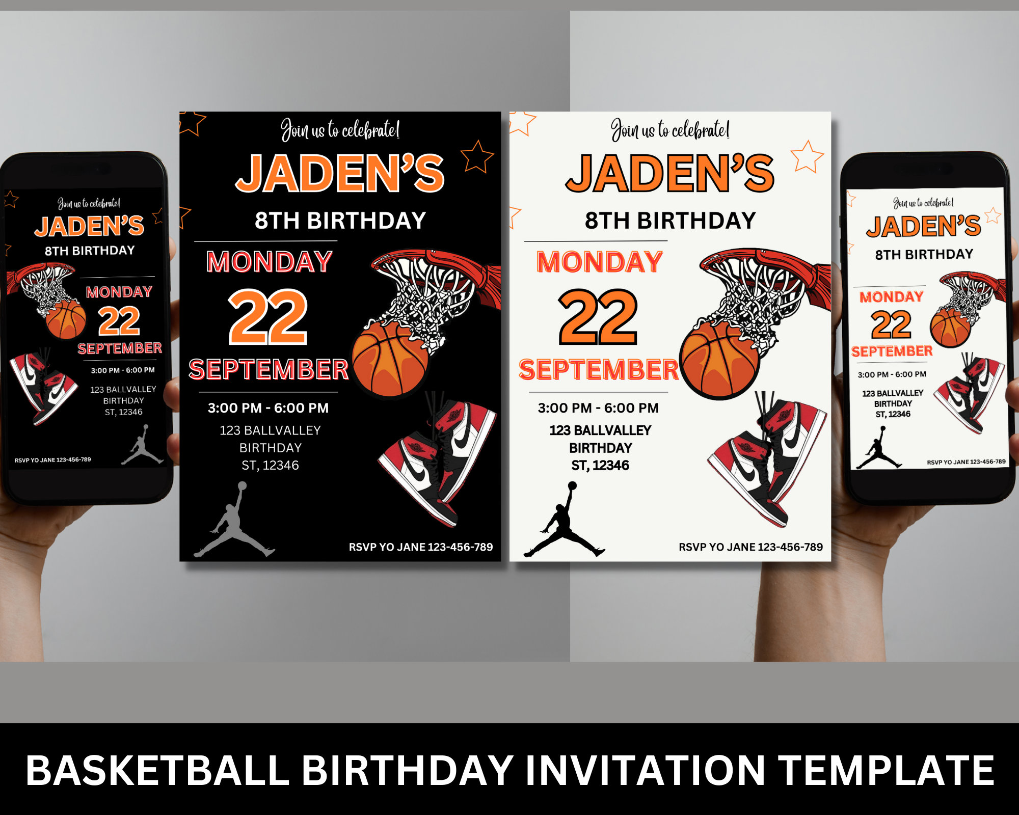 Basketball Birthday Invitation Template Printable Basketball - Etsy ...