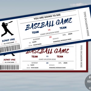 Geburtstagsüberraschungskarten, Überraschungskarten, druckbare Baseballkarten, Geburtstagsüberraschung, bearbeitbare Baseballkarten, Baseballgeschenk