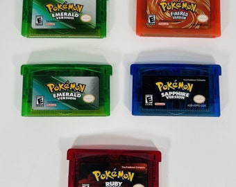 Pokemon Five Game Set Emerald, Leaf Green, Fire, Ruby and Sapphire ALL Gameboy Advance