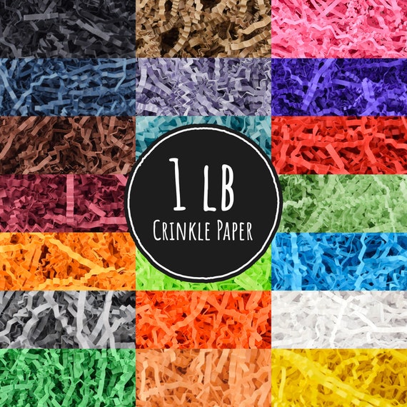 Crinkle Shredded Color Paper Filler Box Stuffing for Gift Wrapping, Crafts,  Basket Filling, Confetti, Packaging & Shipping 1 Lb 