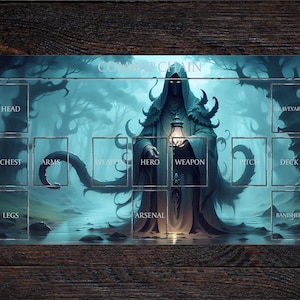 Download instantâneo do design do tapete de jogo Flesh and Blood TCG - River Warden (com e sem zonas)