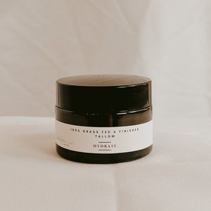 Hydrate Tallow - Grass fed & Finished Beef Tallow - 1oz